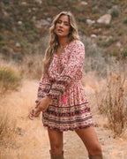 Priority Printed Tassel Dress Natural FINAL