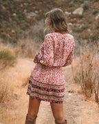 Priority Printed Tassel Dress Natural FINAL