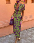 Aurelia Luxe Dress with Puff Sleeves Chic Silhouette Collection