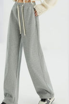 Fleece Lined Loose Fit Curved Knit Pants