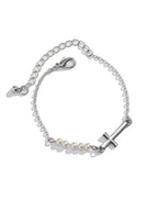 Pearl Cross Bracelet