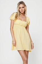 Casual Solid Backless Mini Dress
