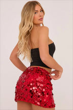 Iridescent Sequin ALine Bodycon Skirt