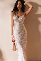 Slim Lace Trim Cami Balletcore Floral Dress