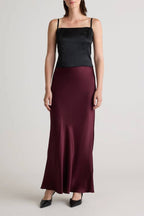 Flowing fishtail maxi skirt
