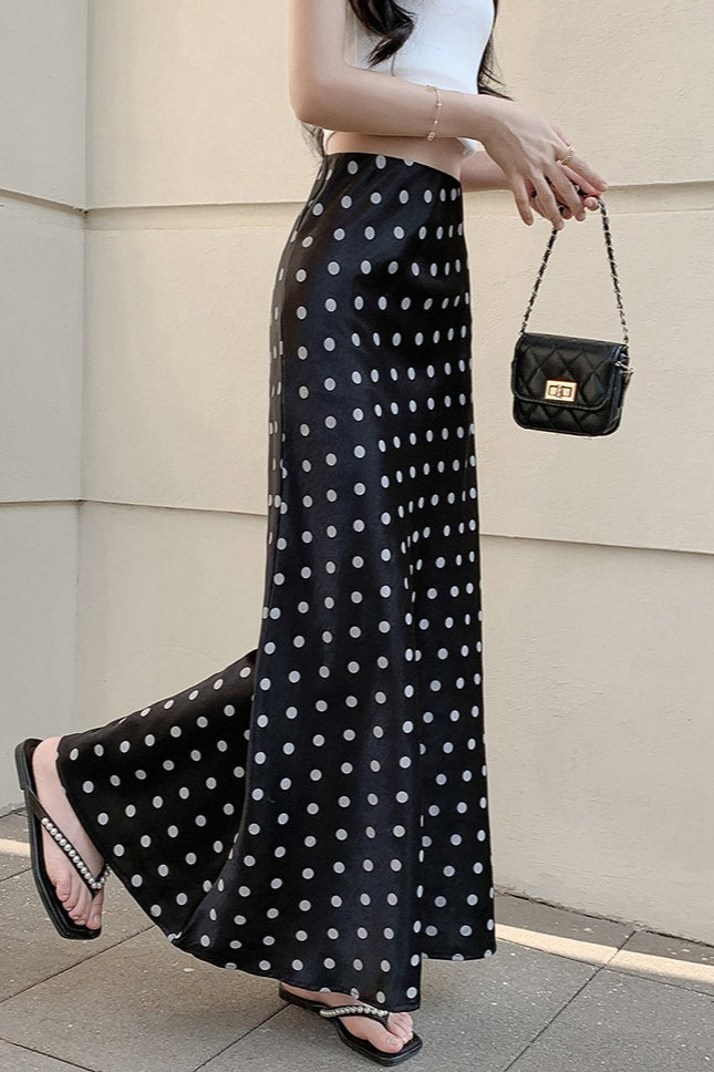 HighWaist Polka Dot Fish Tail Skirt