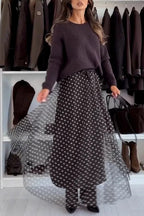 Timeless Treasures Knit Crew Neck Long Sleeve Relaxed Sweater