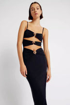 Bandage Knit LowCut Maxi Birthday Dress