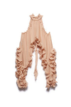 Romantic Drama Chiffon Wavy Ruffles Halter Irregular A-line Top