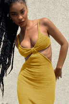 Sexy Bodycon Vacation Knit Maxi Boho Dress