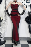 Mesh Strap Slim Gothic Dress