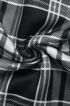 Plaid Elastic Waist Loose Fit Pants