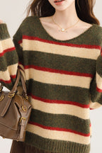 Crew Neck Colorblock Sweater