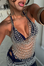Sexy Water Drop Hollow Chain Splicing Body Chain