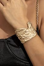 Punk Metal Style Simple Pockmarked Exaggerated Bracelet