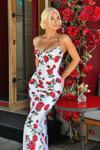 Square Neck Floral Cami Party Dress