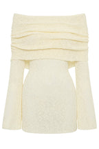 Fashionable and Sexy Off-shoulder Long-sleeved Mini Dress