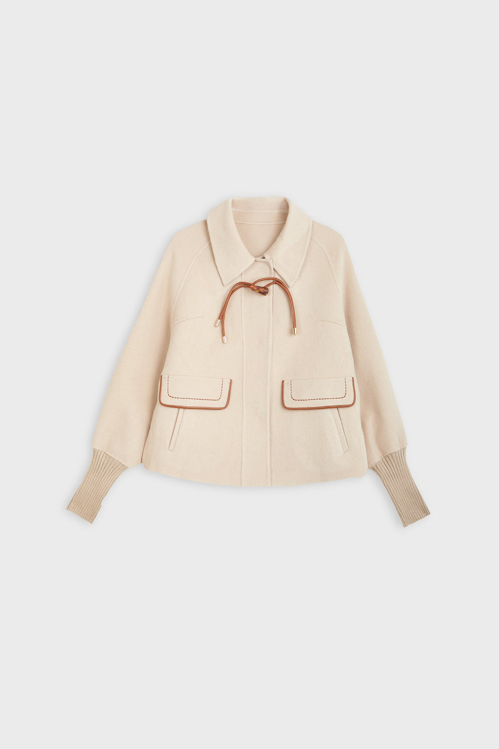 Fulvio Beige Premium Wool Single Breast Coat