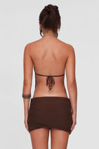 Halter Ring Tie Mini Dress