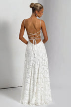 Sexy Backless Chiffon Maxi Dress
