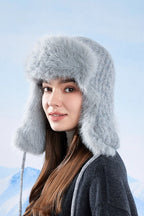 Fleece Lined Knit Trapper Hat