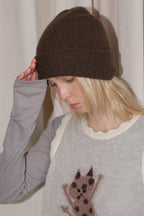 Solid Color Double Layer Soft Wool Knitted Hat