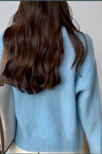 Loose Fit High Neck Sweater