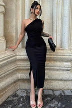 Sleeveless Split Midi Dress