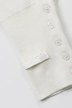 Embroidered Cotton V Neck Cardigan