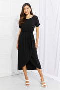 Zenana Full Size Right Here Tulip Hem Dress