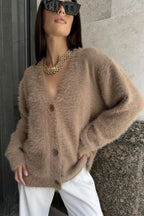 Relaxed V Neck Cardigan