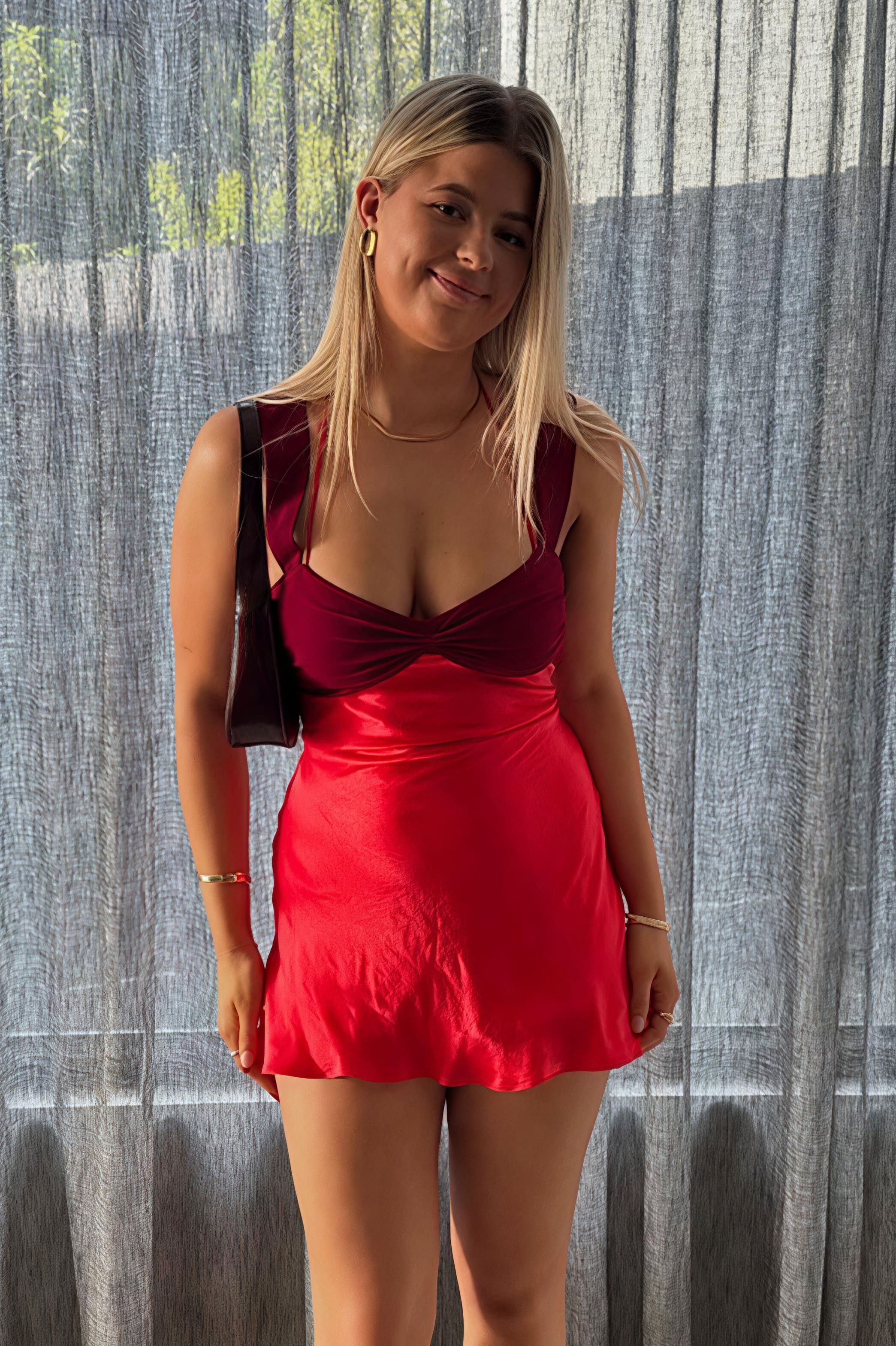 Sexy Cami Backless Satin Mini Dress