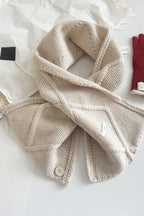 100% Wool Buttoned Convertible Scarf