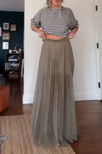 Mist Drape Pleated Floor-Mounting Skirt