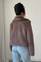 Plush Long Sleeve Elegant Maxi Coat