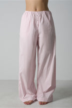 Light Striped Elastic Relaxed Pants