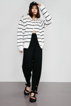 Darell White Pinstrip Cardigan