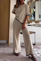 Fashion Slit Knit Two Piece Set