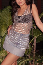 Sexy Water Drop Hollow Chain Splicing Body Chain