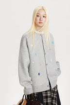 Starfish Button Oversized Cardigan