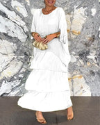 Zenaida Minimalist Long Loose Dress Elevated Occasion Wear