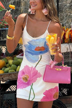 Floral Backless A line Cami Dress