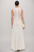 Lucas Solid Pointelle Sleeveless Maxi Dress