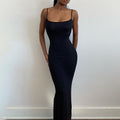 Casual Sleeveless High Waisted Slim Fit Camisole Long Dress