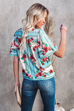 Hello Darling Floral Print Short Sleeve Top - 2 Colors