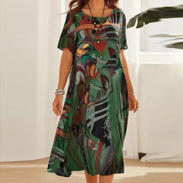 Gwen Premium Half Sleeve Hand Painted Dress Elevated Occasion Wear