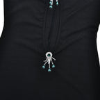 Black Mermaid Dress | Sleeveless High-Waist Evening Dress with Jewel Embellishments