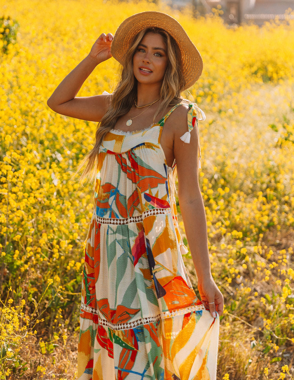 Baja California Crochet Tiered Maxi Dress FINAL