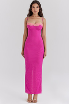 Fay Lace Slit Maxi Dress