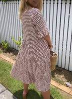Ileana Aesthetic Striped Dress Premium Wardrobe Essential